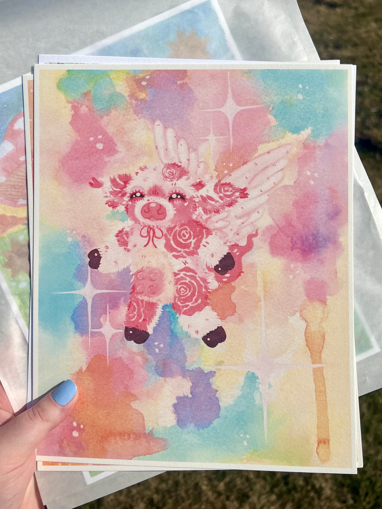 Rosey Angel Cow Cotton Print