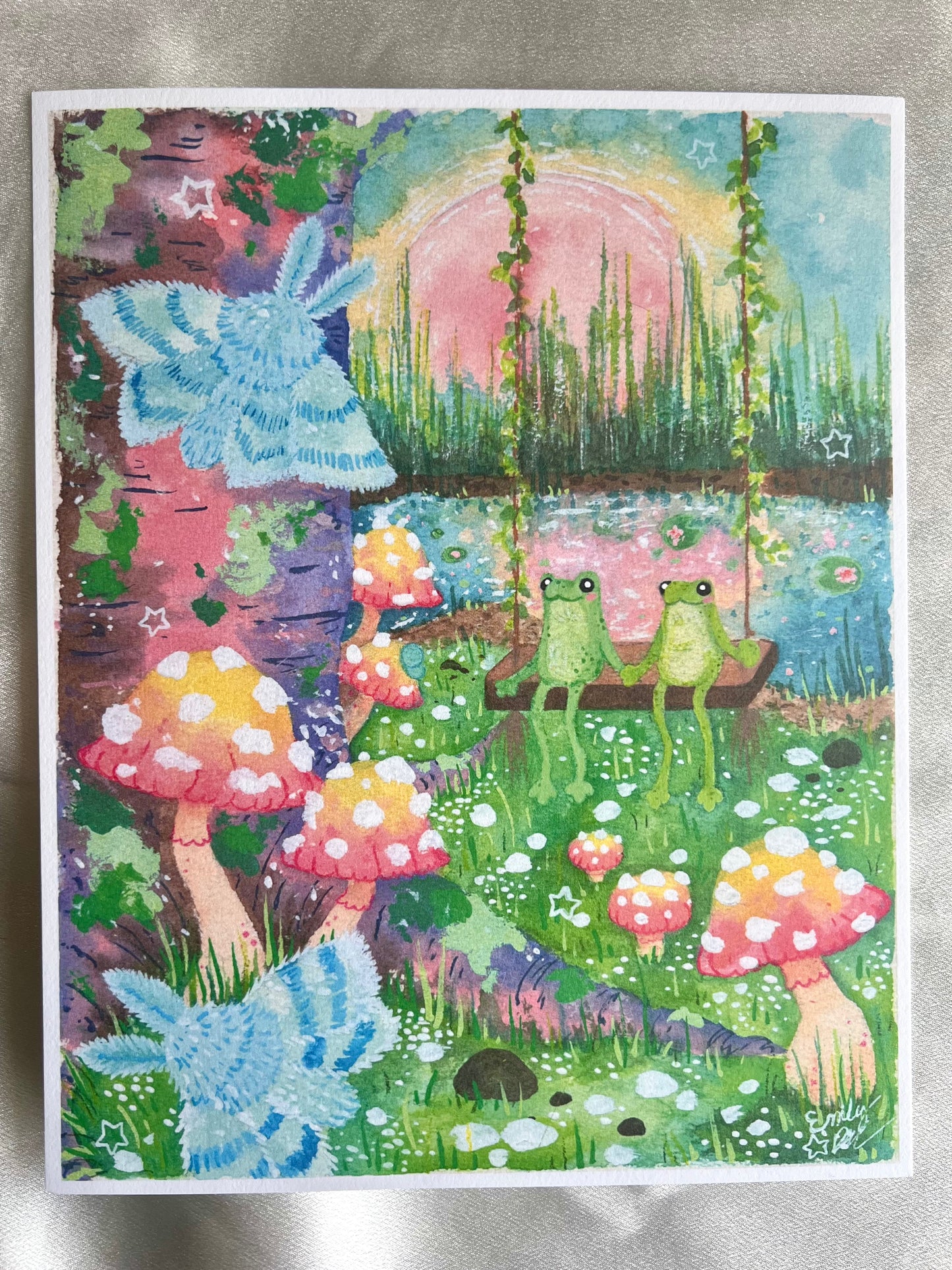 Froggies in Love Cotton Print