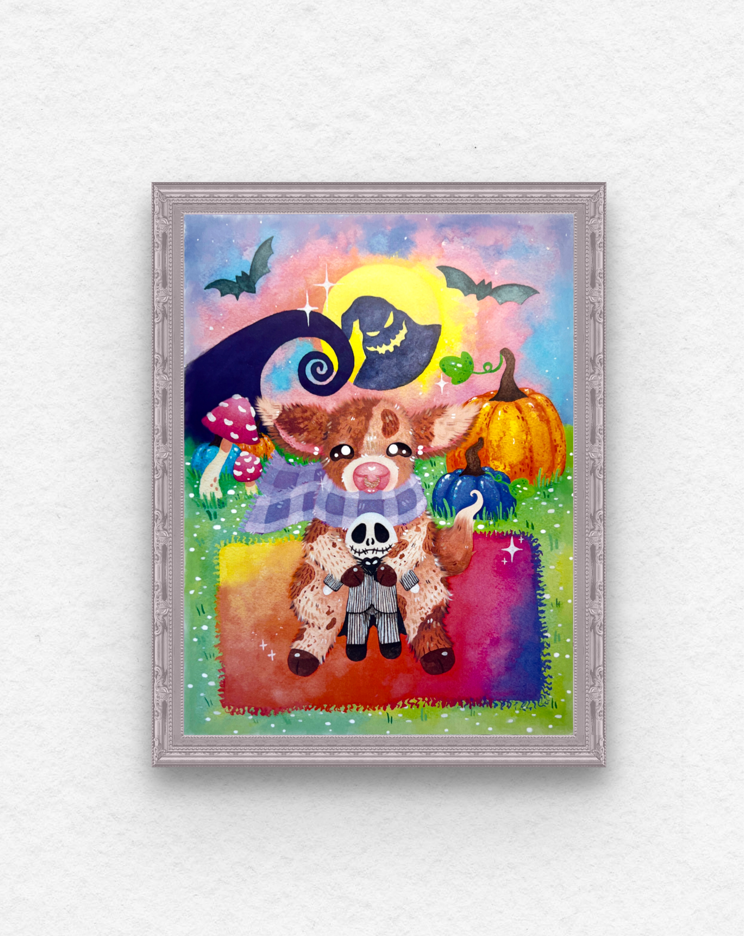 Spooky Skeleton Doll Print