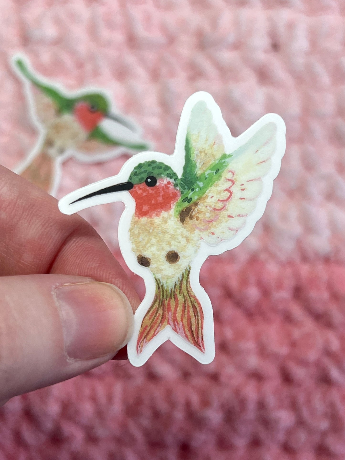 Hummingbird Clear Mini Sticker (L)