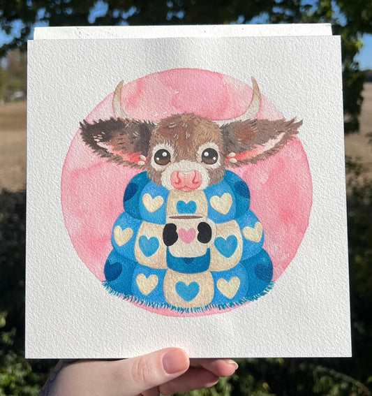 Cozy Moo Painting