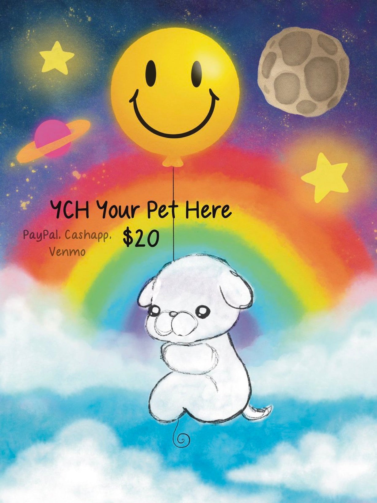 Over the Rainbow Custom Pet YCH Digital Only