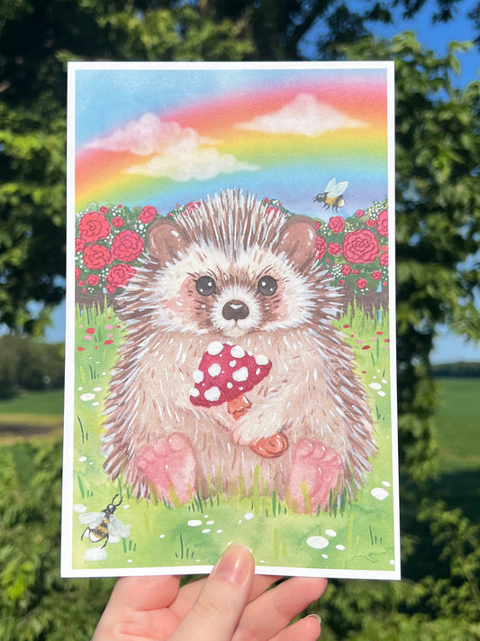 Hedgie & Roses Cotton Print