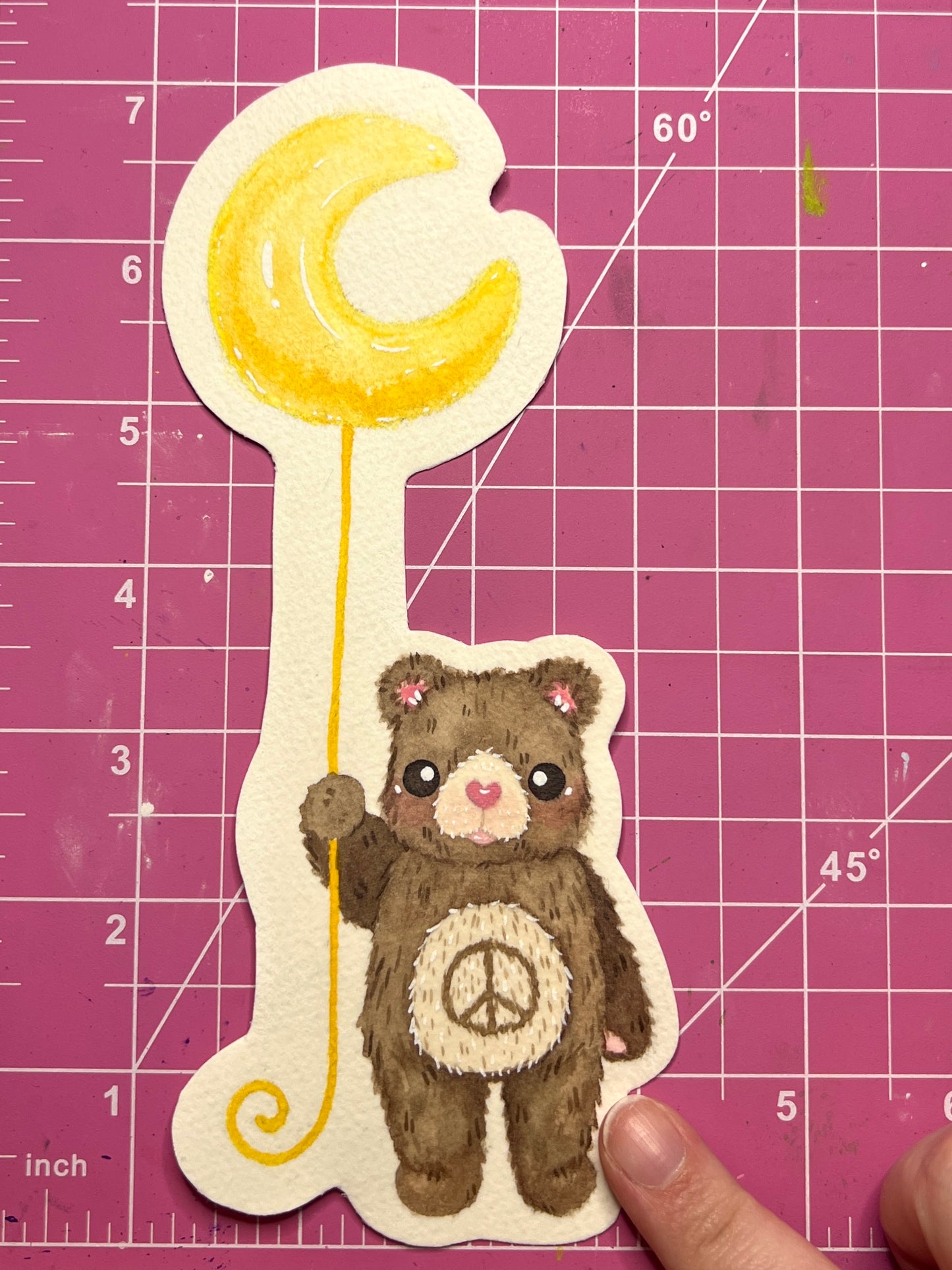 Bear and Balloon Cutout Painting