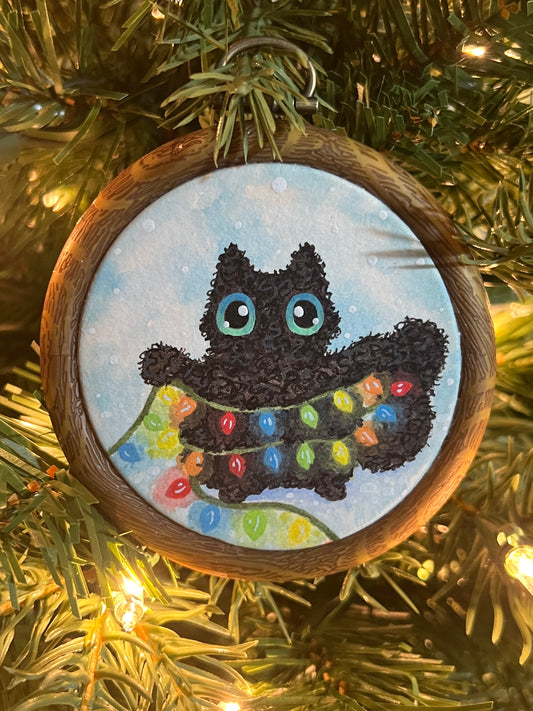 Custom Handpainted Animal Portrait Ornament