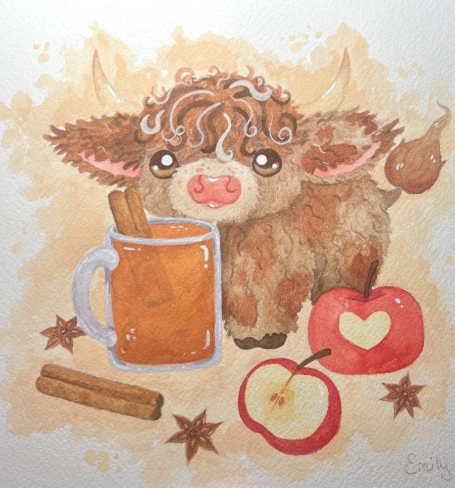 Apple Cider Moo Painting