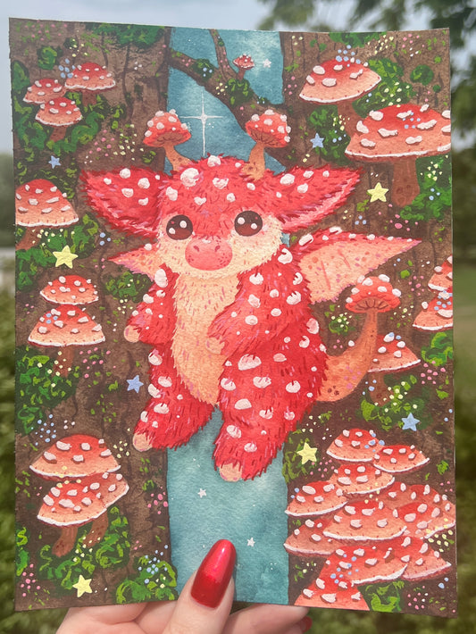 Mushroom Dragon Painting