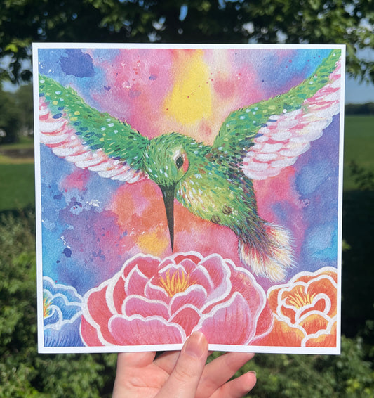 Hummingbird Cotton Print