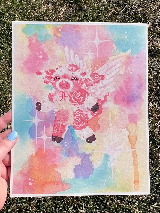 Rosey Angel Cow Cotton Print