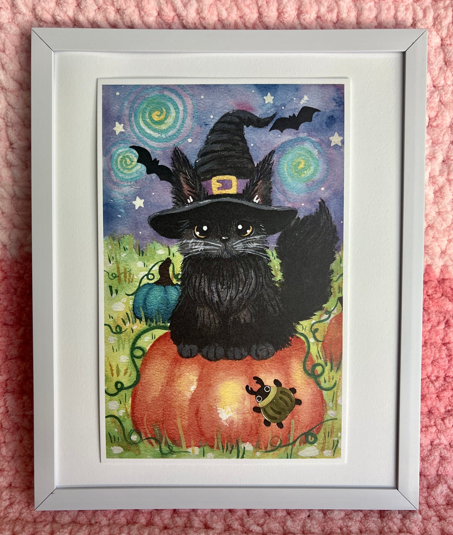 Witchy Kitty Cotton Print