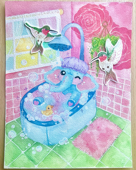 Lovely BubbleBath Painting