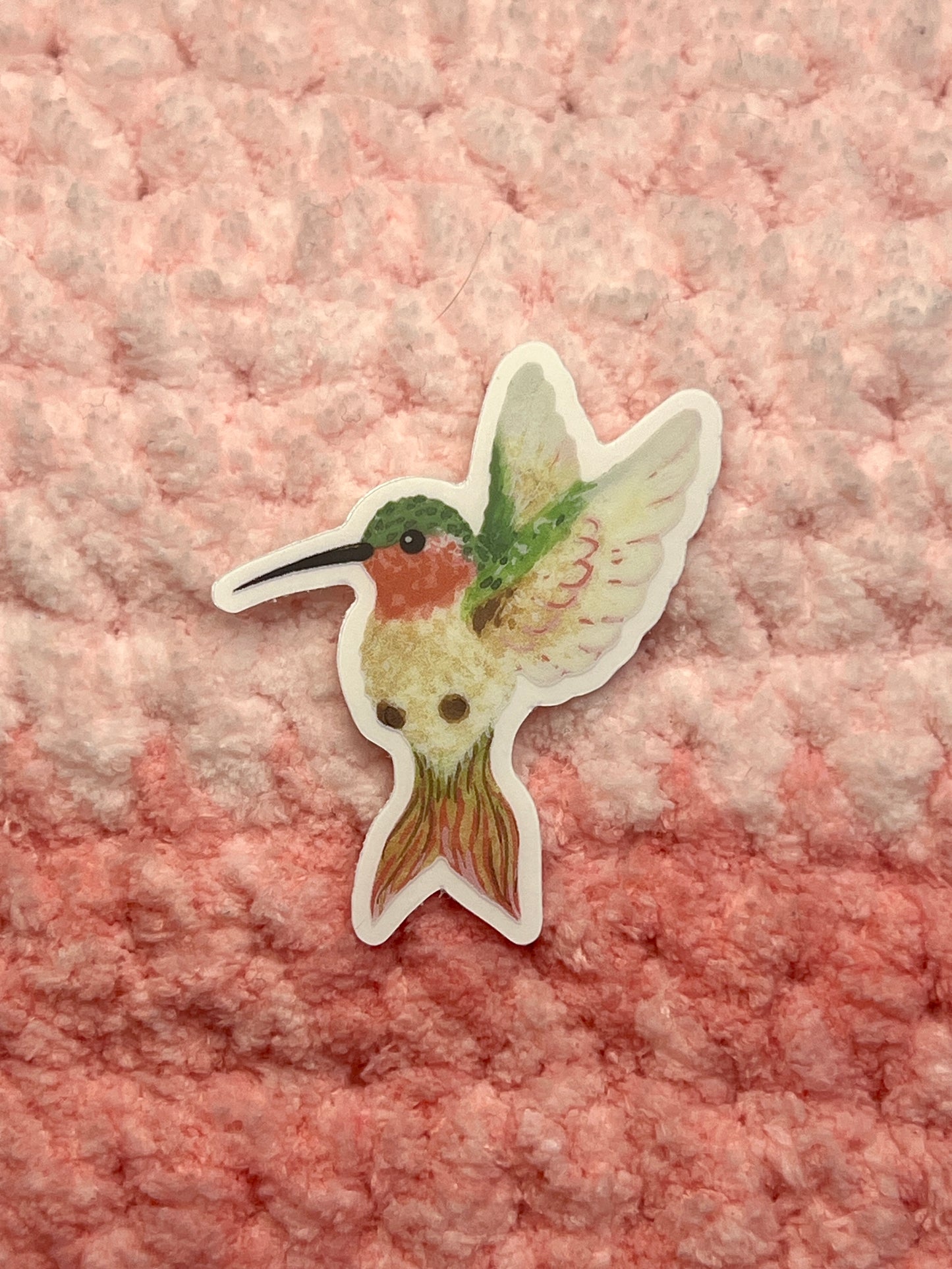 Hummingbird Clear Mini Sticker (L)