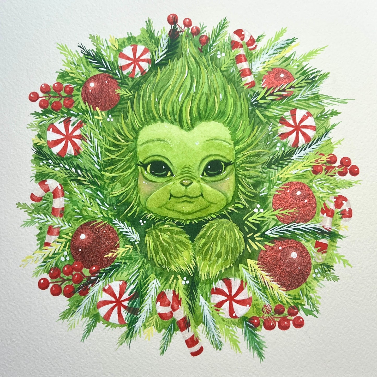 Christmas Wreath Painting