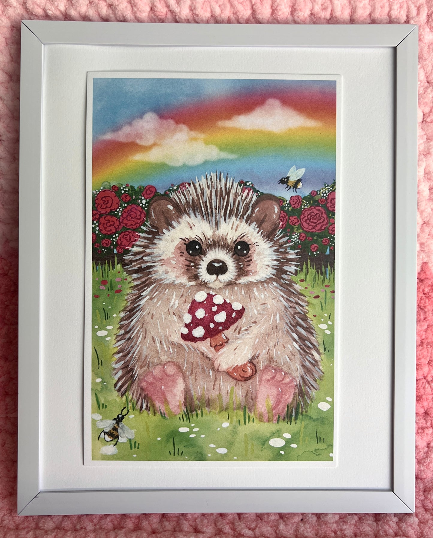 Hedgie & Roses Cotton Print