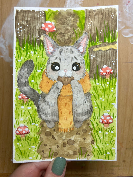 Lil Cozy Kitty Painting