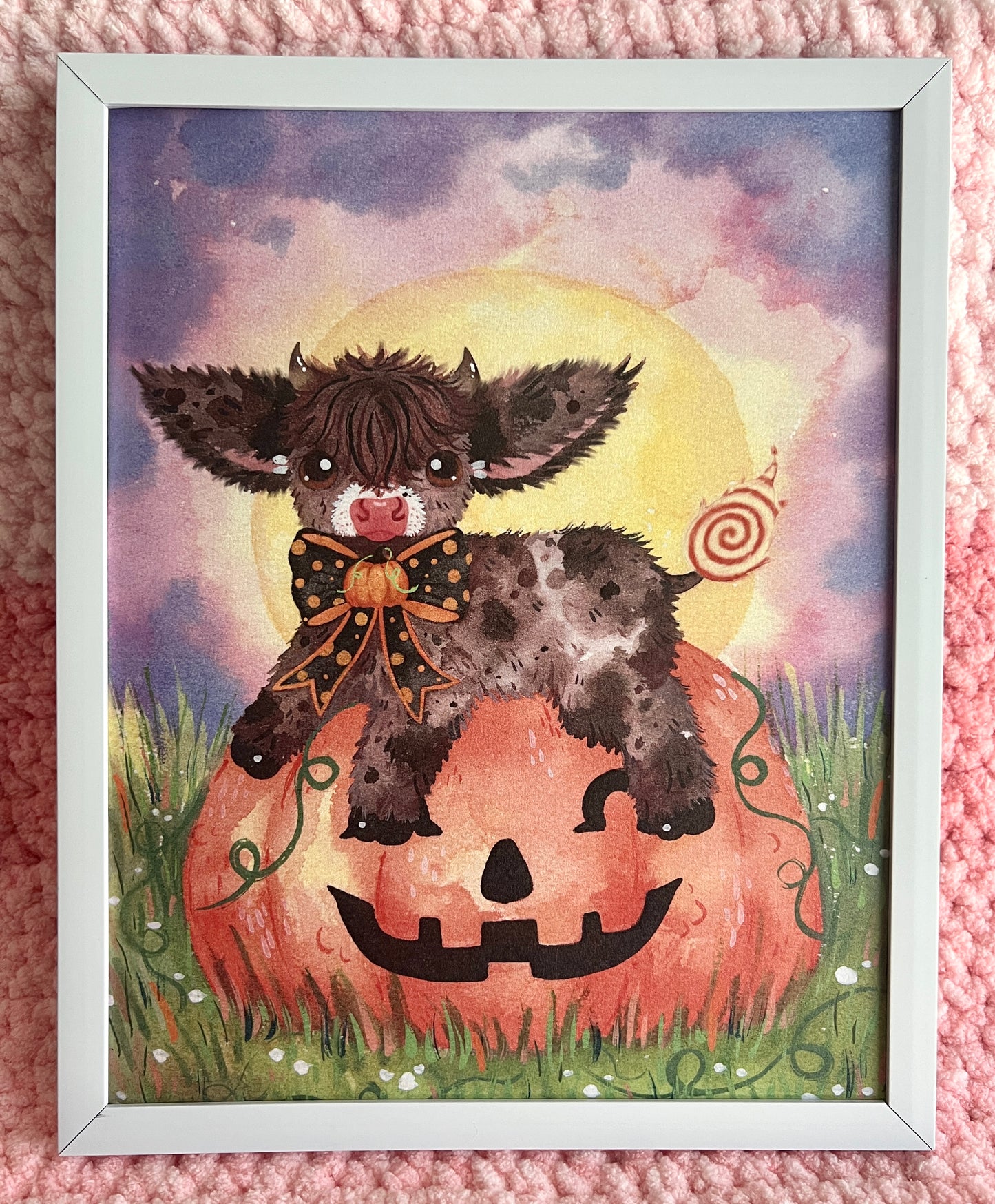 Halloween Moo Cotton Print