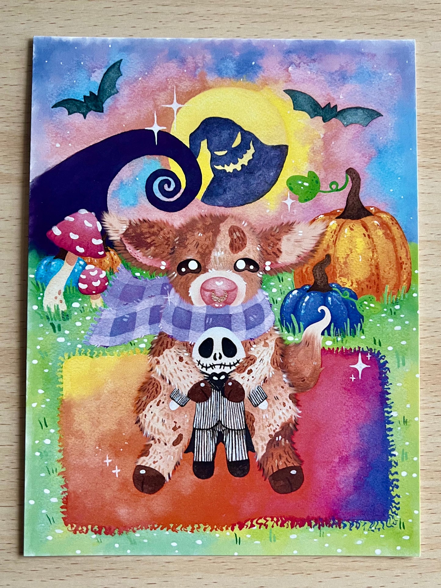Spooky Skeleton Doll Print
