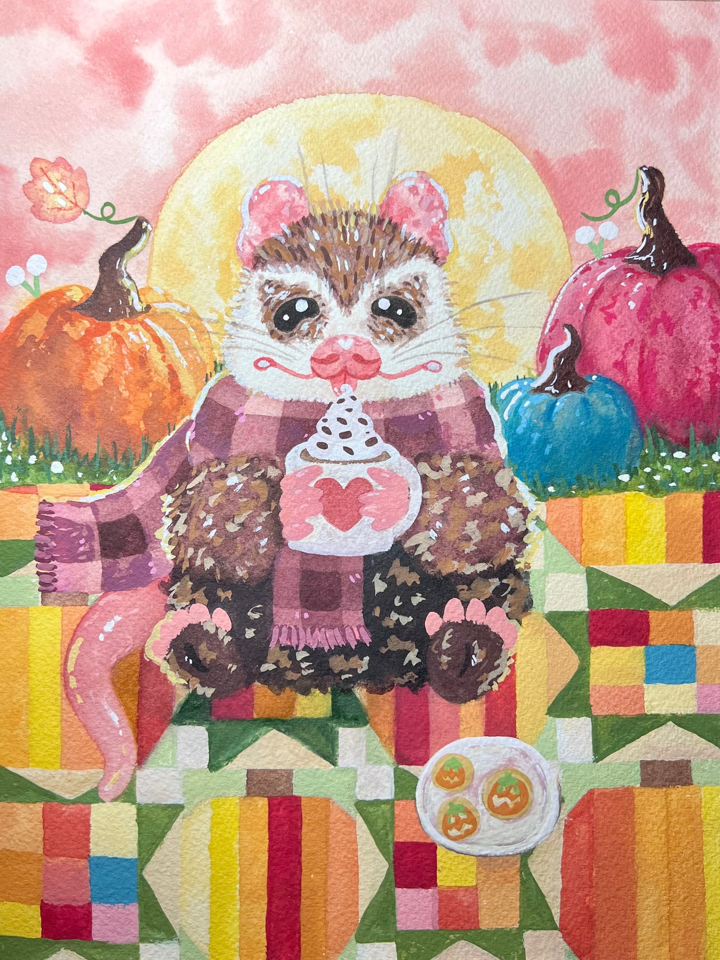 Yummy Chai Possum Painting