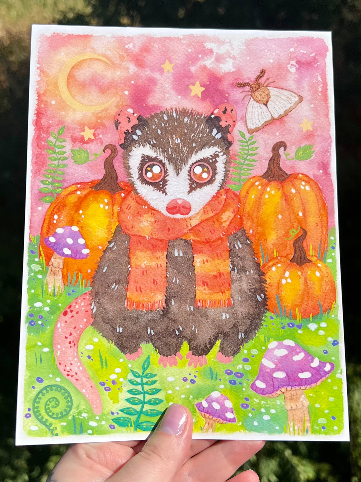 Cozy Fall Possum Print
