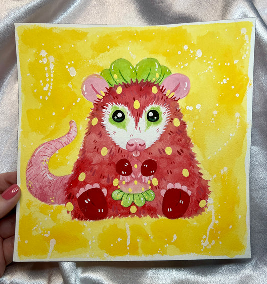 Strawberry Possum Peets Painting