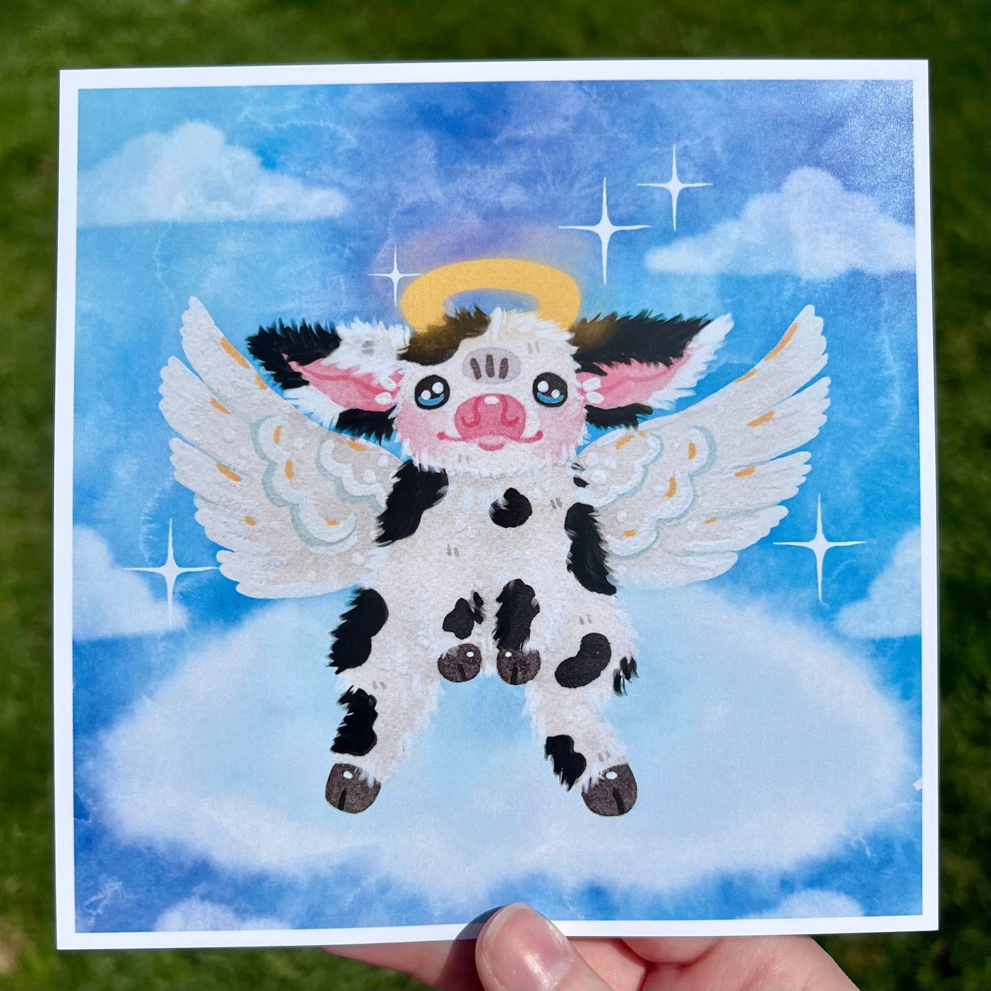 Angel Cow Print