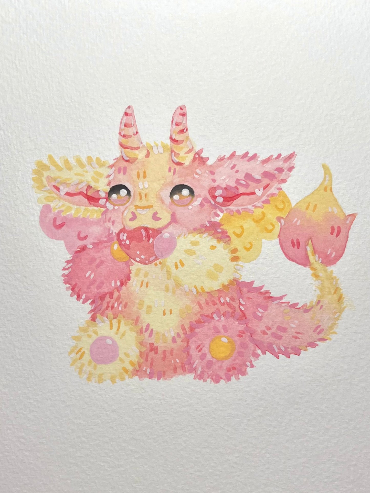 Peachy Dragon Painting