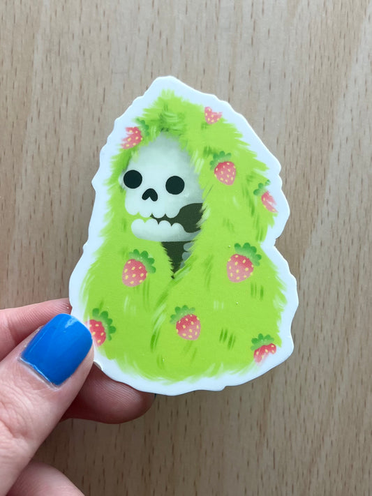 Strawberry Skeleton Sticker