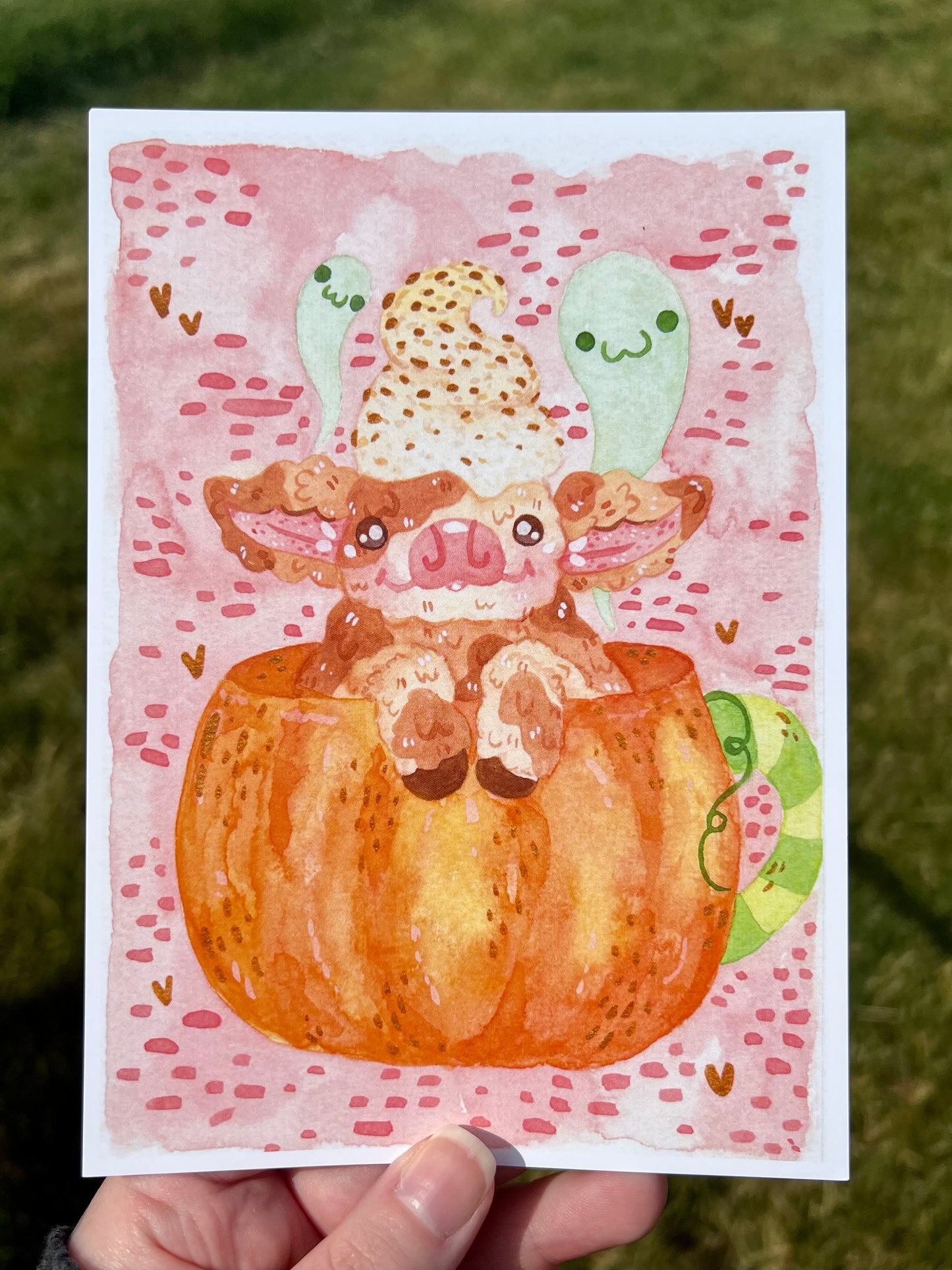 Pumpkin Spice Cow Print