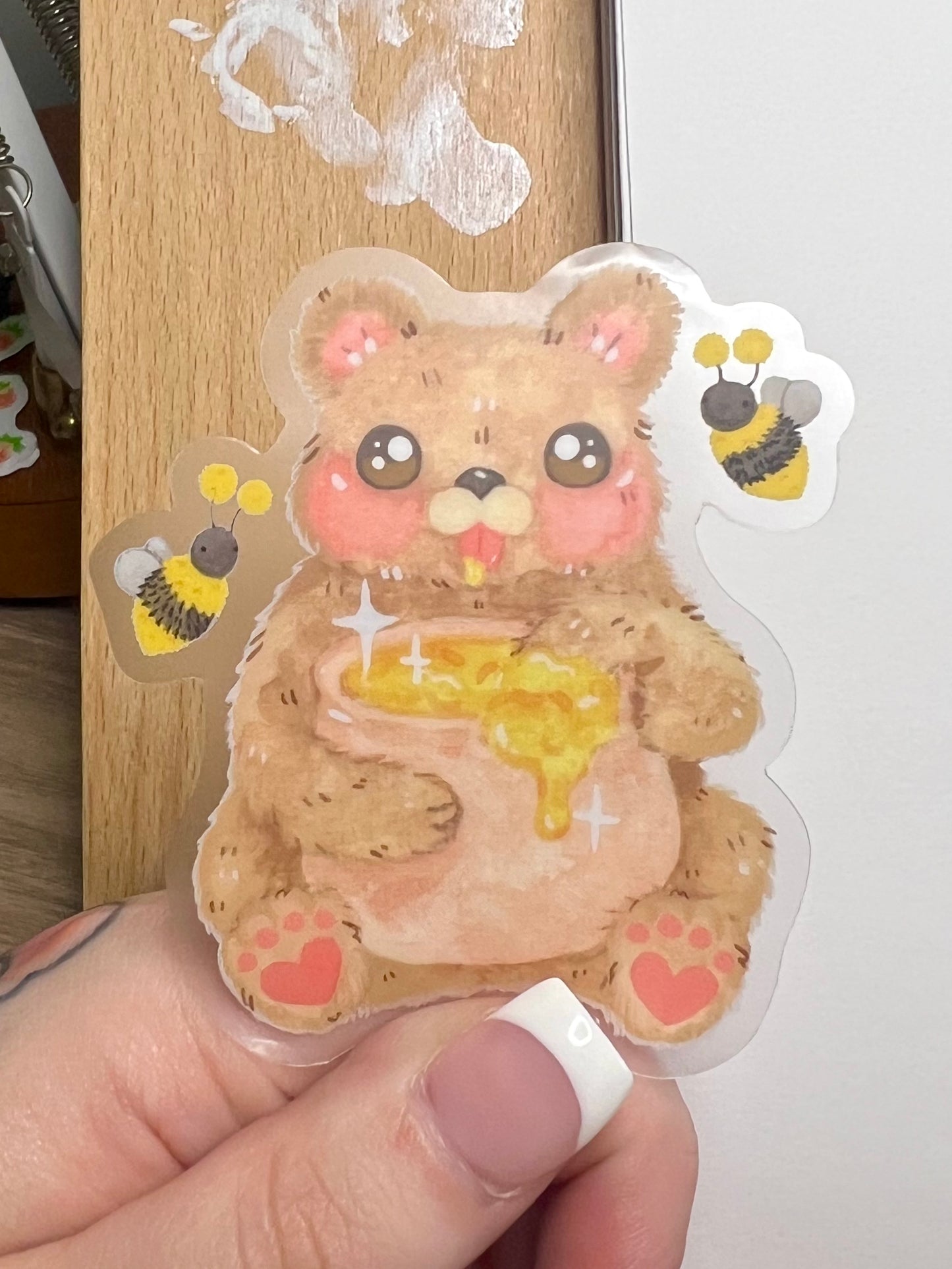 Clear Honey Bear Sticker