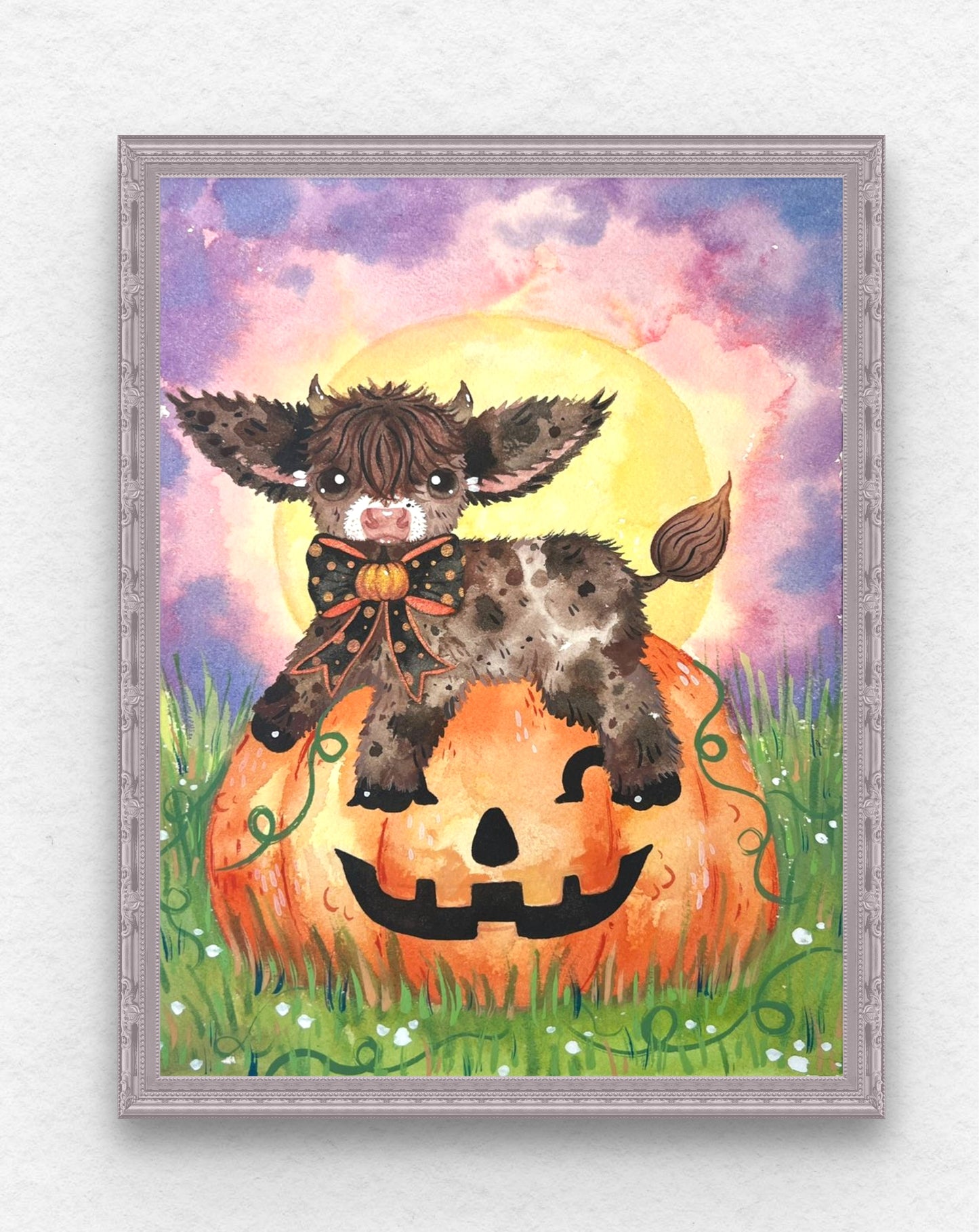 Halloweenie Moo Painting