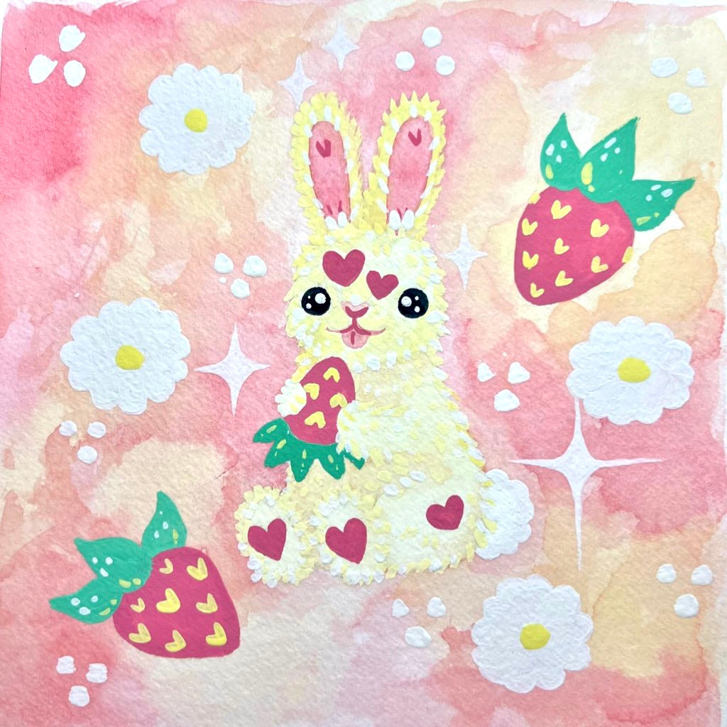 Strawberry Bun Painting