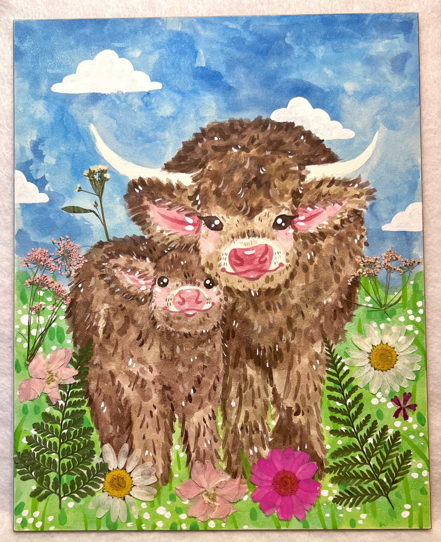 Mama and Baby Cow Painting