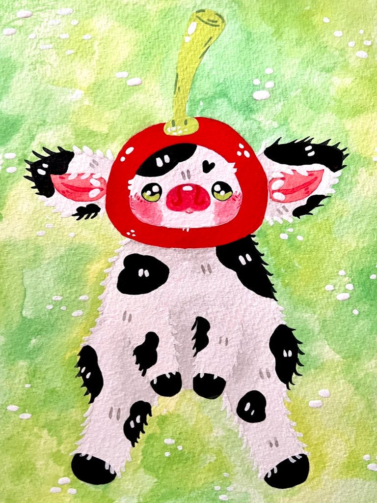 Cherry Cow Painting