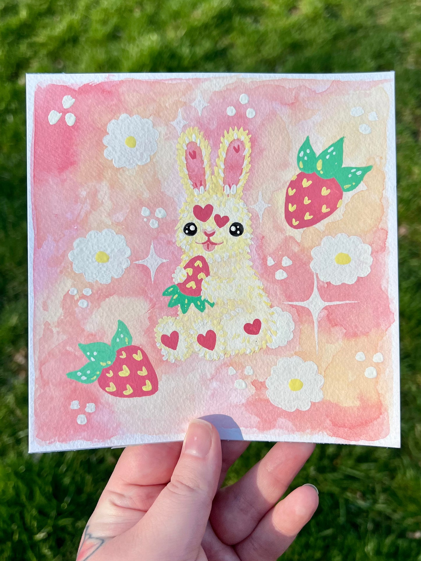 Strawberry Bun Painting