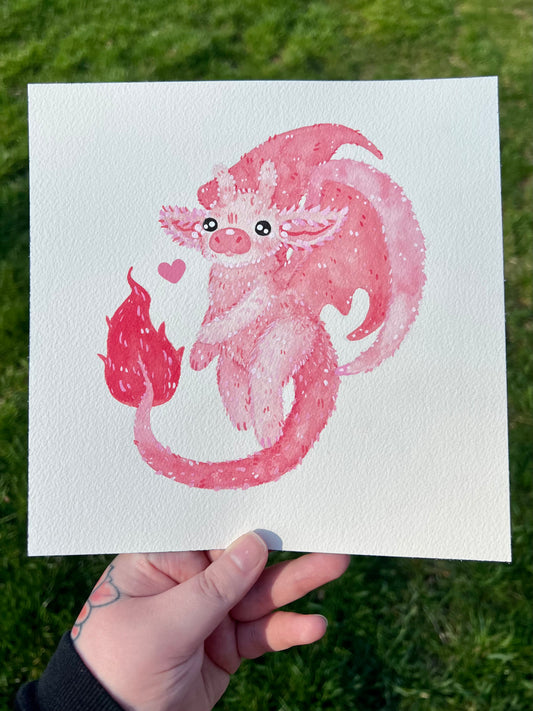 Pink Dragon Painting