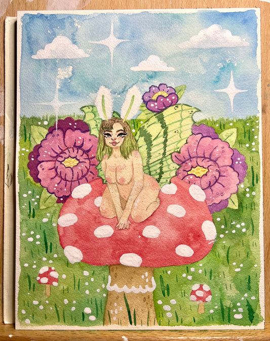 Moth Woman Painting